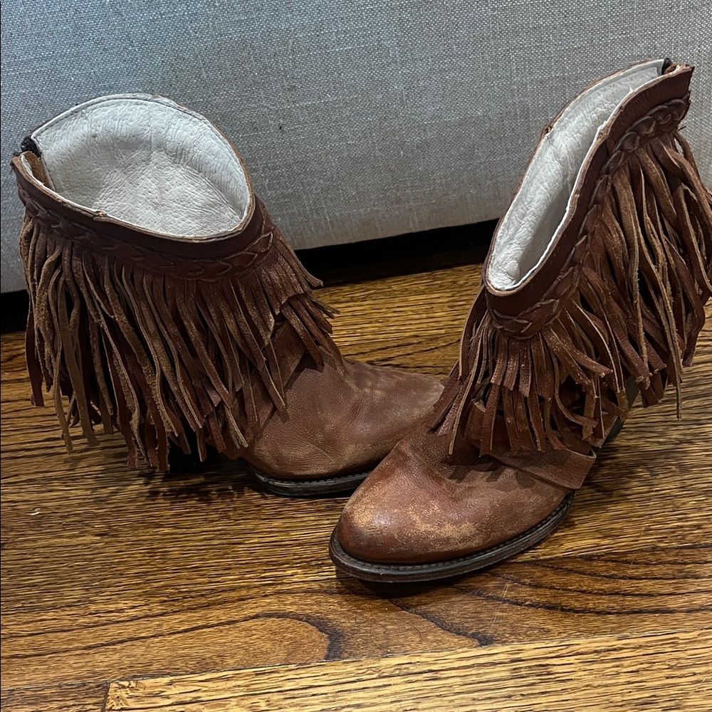 Freebies By Steven Tonto Fringe Bootie